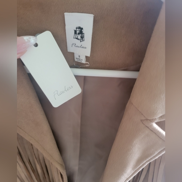 VICI Walford Cropped Fringe Faux Suede Jacket – Brown size small - Picture 4 of 6